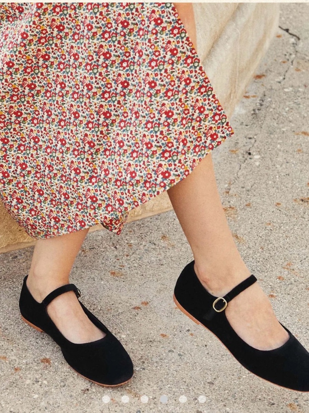Doen Velvet MaryJane Flats